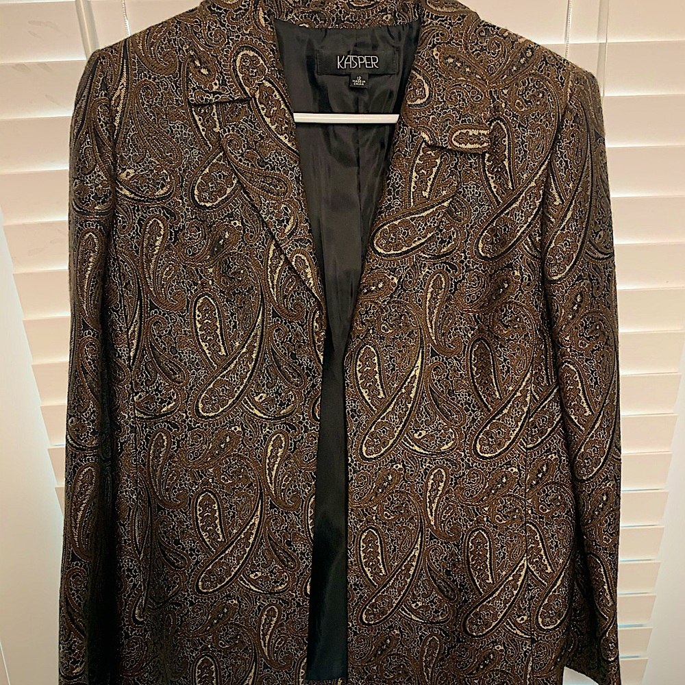 Paisley brown black and gold blazer